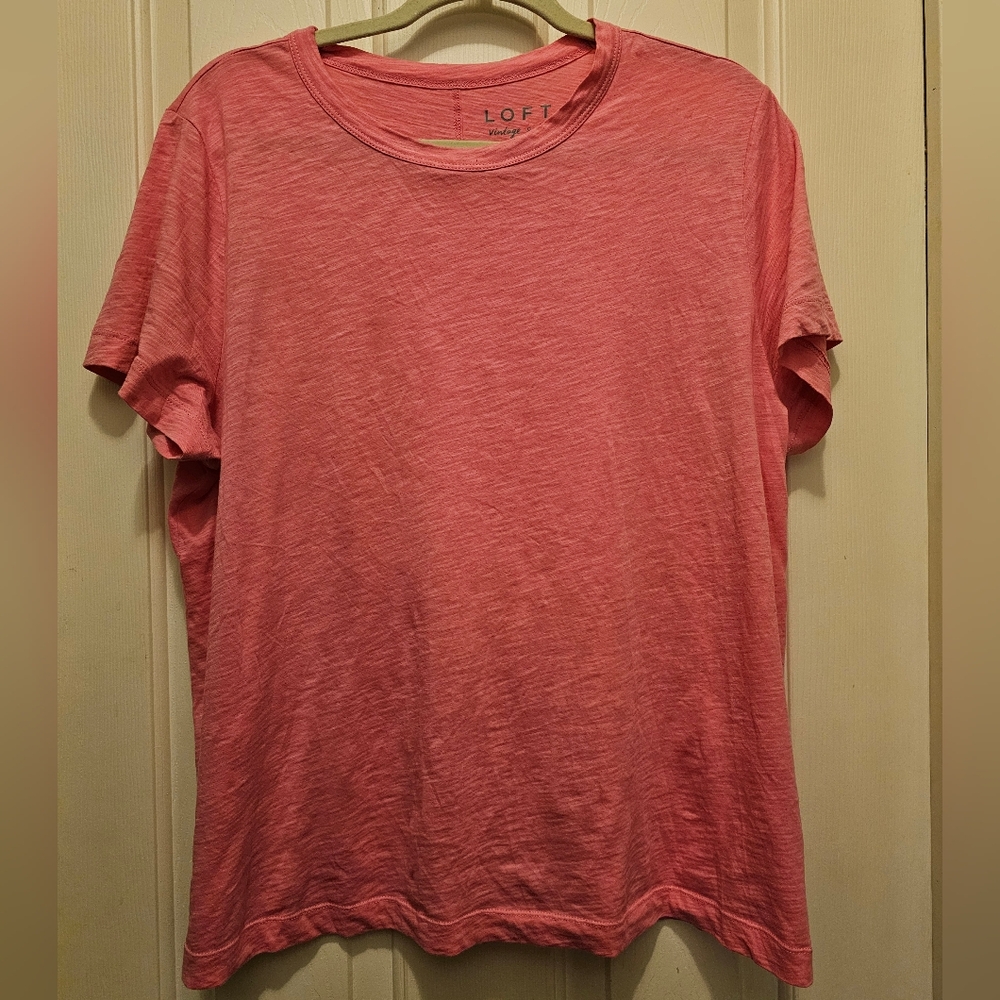 LOFT Vintage Soft Pink T-shirt - XL